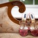 red embellished wedding shoes