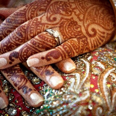 bridal henna design on hands