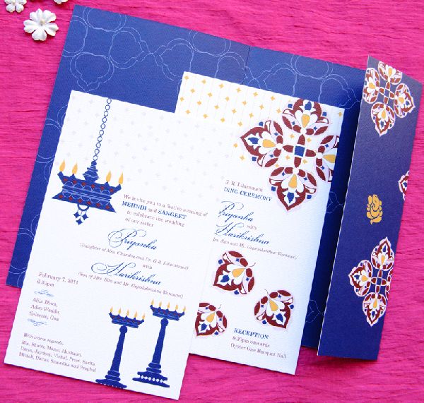 Custom Priyanka Folder indian wedding invitation