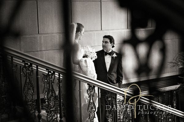 Wedding portrait on stairs