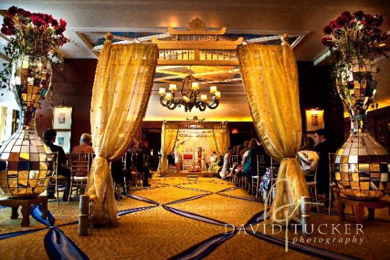 gold mandap