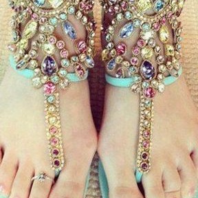 embellished flat sandals