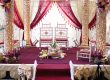 indian wedding mandap in white and purple