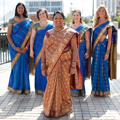 bridesmaids saree, bridesmaids dresses, bridesmaids jewelry, boston indian wedding