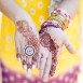pakistani bride showing her henna