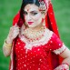 Pakistani bride in her red wedding dress