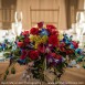 bright colorful centerpiece at wedding reception