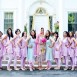 Indian bridesmaids in baby pink suits