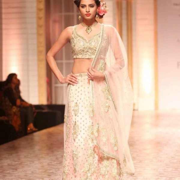 white bridal lehenga