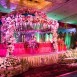 pink orchid mandap at an indian wedding