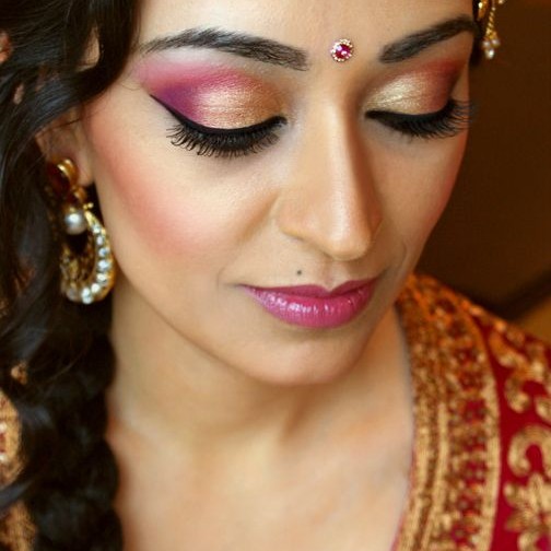 South Asian bridal makeup look