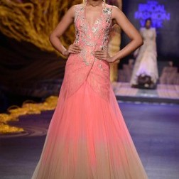 Pink wedding dress by gaurav gupta 2013