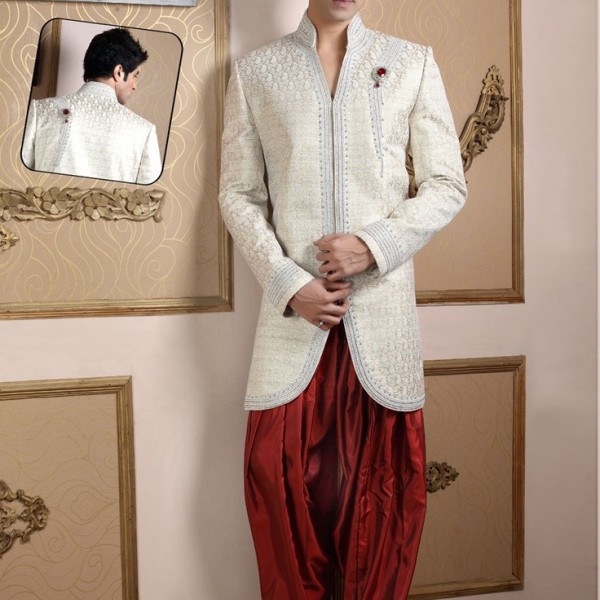 groom's sherwani with dhoti pants