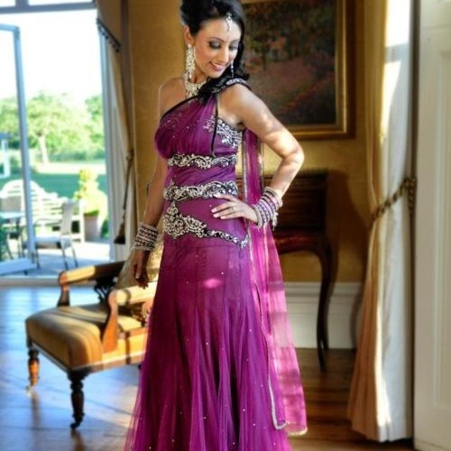 Indian purple gown