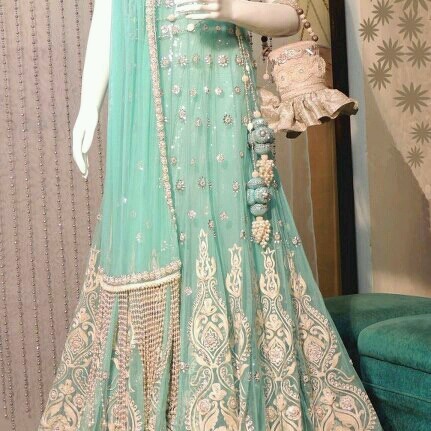 seafoam green wedding dress