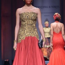shantanu-and-nikhil-2013 salmon and gold gown