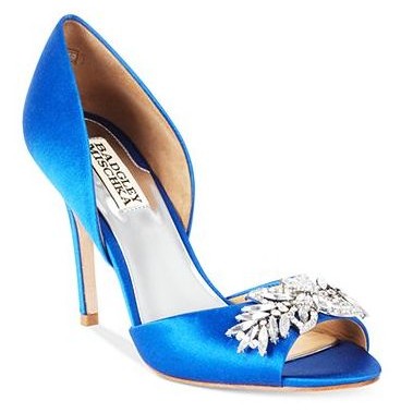 blue wedding shoes by Badgley Mischka