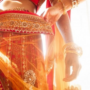 bride's jewelry and clothes