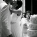 bride and groom kissing