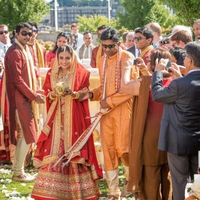 bride entering the wedding