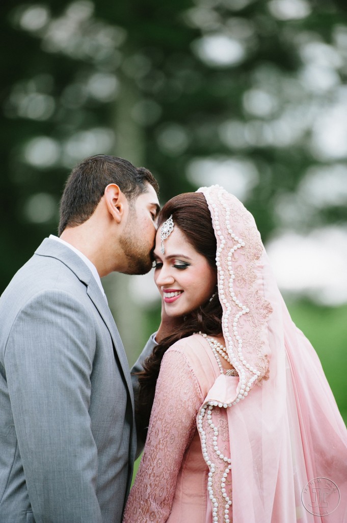Pakistani bride and groom at their wedding