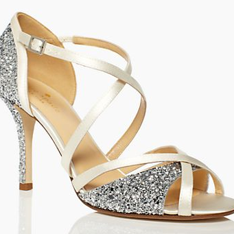 silver wedding shoes