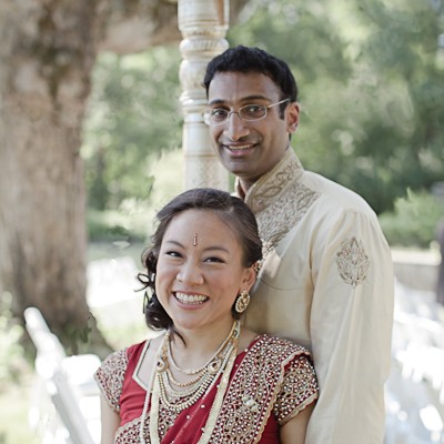 Outdoor indian fusion wedding