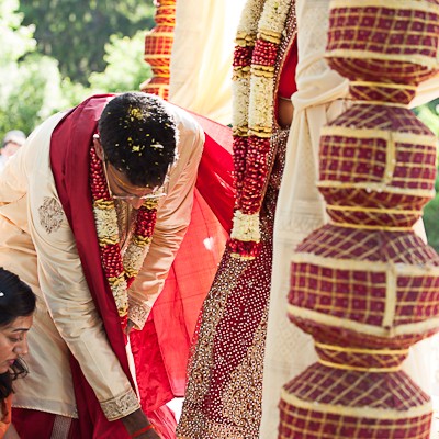 Outdoor indian fusion wedding