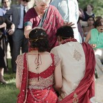 Outdoor indian fusion wedding ceremony