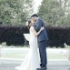 bride and groom kissing
