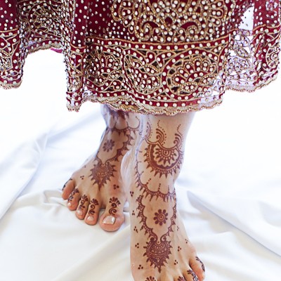 Outdoor Indian fusion wedding
