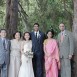 family photo at Outdoor indian fusion wedding