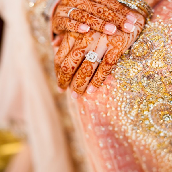 bridal henna design and wedding manicure