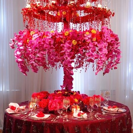 tall floral wedding centerpiece