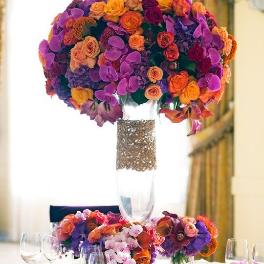 tall floral wedding centerpiece