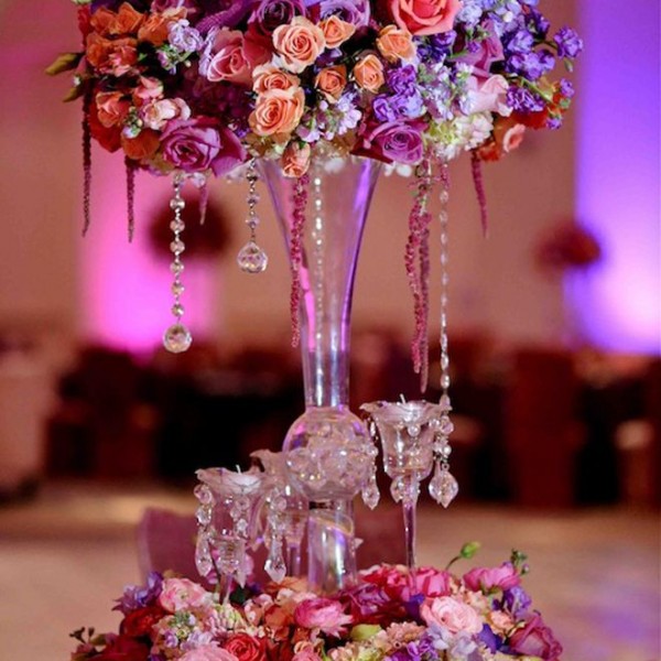 tall floral wedding centerpiece