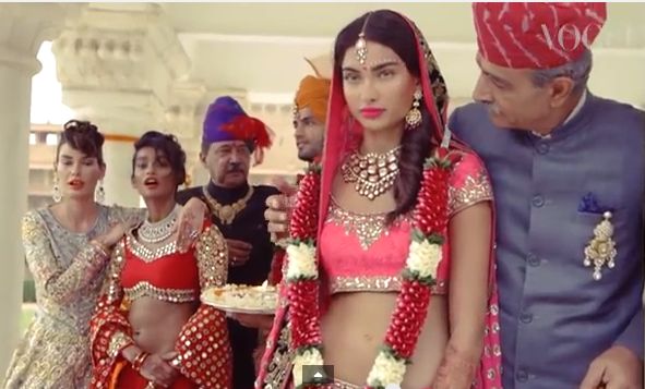 Indian bride and her father