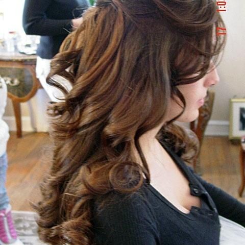 Indian wedding hair halfup