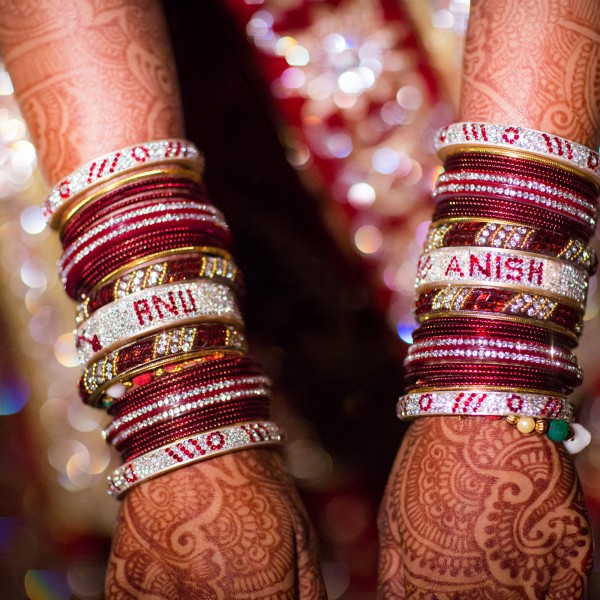 Indian bridal jewerly and henna