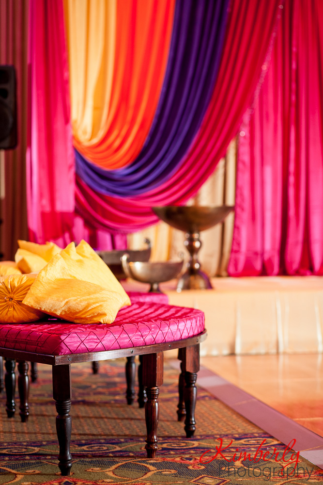 Pakistani bride and groom at mehendi night