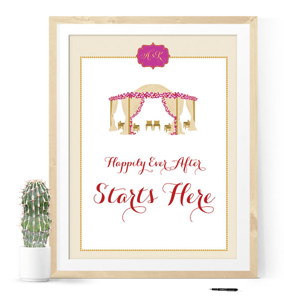 ms design berry instagram wedding sign