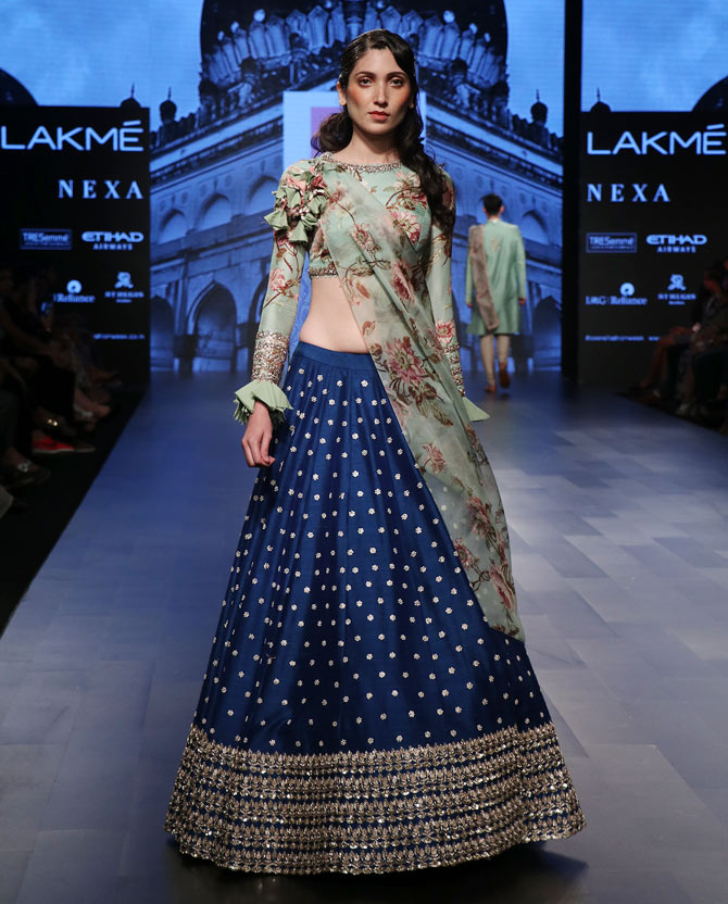 Anushree Reddy LFW WF 2017 6 Indian Bridal lehenga by anushree reddy